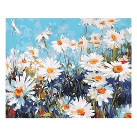 Zinker Diamond Painting Kit 5D Pintura De Diamantes Diamante Redondo De 30cm X 40cm Impresión HD Incluye todos los Aditamentos Necesarios Modelo Margaritas