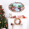 IARTTOP Large 3D Snowman Wall Decal Merry Christmas Tree Wall