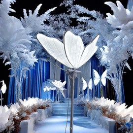 Wedding Butterfly Floor Lamp-Creative Butterfly Ceiling Lights Decoration, 23.6Inch Adjustable Height Romantic Wedding Decoration Lights, Butterfly Hanging Decoration Props for Wedding Party,1PCS
