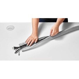 Zipped Cable Sleeve 60" Length (Gray) by Uplift Desk