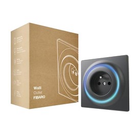 FIBARO Walli Outlet E / Z-Wave Plus Smart Socket Type E, Anthracite, FGWOE-011-8