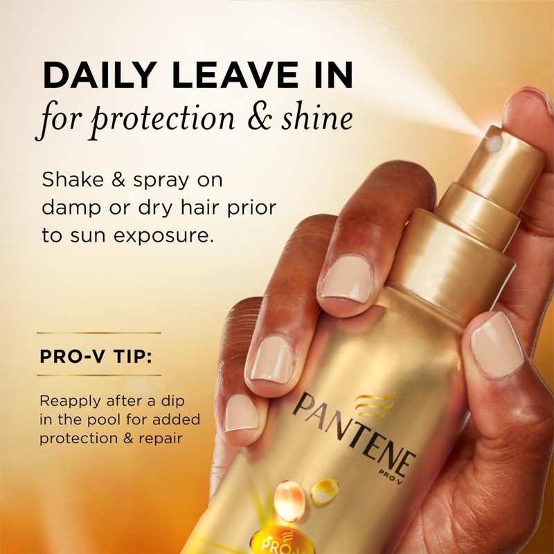 Pantene Sunkiss Glow Multitasking Spray, UV Hair Protection, Repairs Damage,