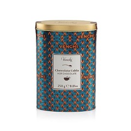 Venchi - Preparato per Cioccolata Calda in Lattina, Cacao in Polvere, Burro di Cacao, 250 Gr, Senza Glutine, Senza Coloranti e Senza Conservanti, Idea Regalo