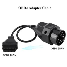 BOROCO OBD2 Adapter,OBD1 20 Pin auf 16 Pin OBD2 Adapter Stecker Scanner Kabel Für E36 E38 E39 E46 E53 X5 Z3