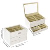 Cbhfmljd 24 Slots Glasses Box Display Storage Case Organizer PU