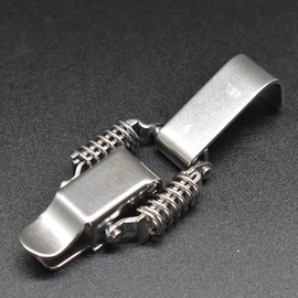 2/4 PCS Cabinet Lock Box Hasp Case ，Integrated Stainless Steel 304 Spring Latch Catch Toggle Locks for Drawer Gate Door High Quality Durable Furniture Hardware w/Screws (2PCS, S)