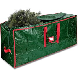 Large Christmas Tree Storage Bag 165x38x75cm Christmas Decoration Storage Bag Christmas Tree Storage Bag with Handles Fits 9 FT. Tall Christmas Trees, Green