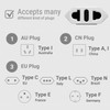 6 Pack of ALINNA US Plug Adapter, EU AU CN