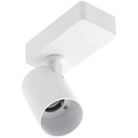 CGC Lighting White Round Circular Surface Mount Spotlight Adjustable Ceiling Downlight Spot Down Light Lounge Living Room Kitchen Bedroom (White, Single)