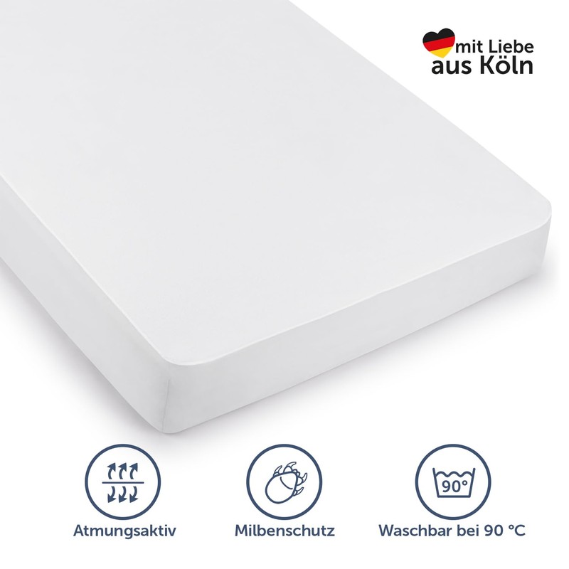 Blumtal Waterproof Mattress Protector, Oeko-Tex Certified, Breathable Mattress Topper, Tension