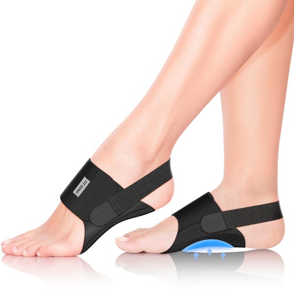 Arch Support for Plantar Fasciitis Relief: Upgraded Non-Slip Unisex Arch Support Inserts w/Built-in Orthotics - Adjustable Arch Support Braces Bands w/Gel Pads for Flat Feet High & Fallen Arch