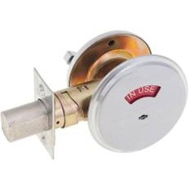 Falcon Lock D271 626 D200 Series Grade 2 Non-Handed Medium Duty Deadlock, Deadbolt Chasis, Thumbtrun Indicator, Keyless, Satin Chrome Finish