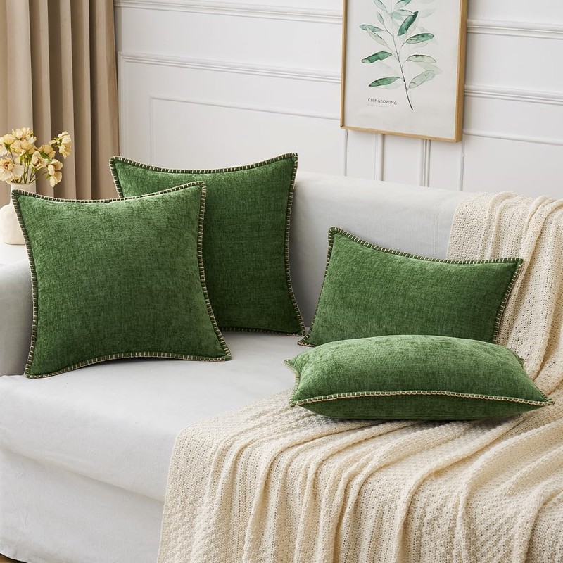 MIULEE Pack of 2 Couch Throw Pillow Covers 18x18 Inch
