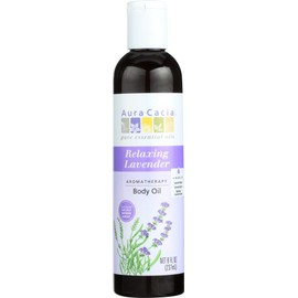Aura Cacia Lavender Harvest Aromatherapy Body and Massage Oil, 8 Ounce - 3 per case.3