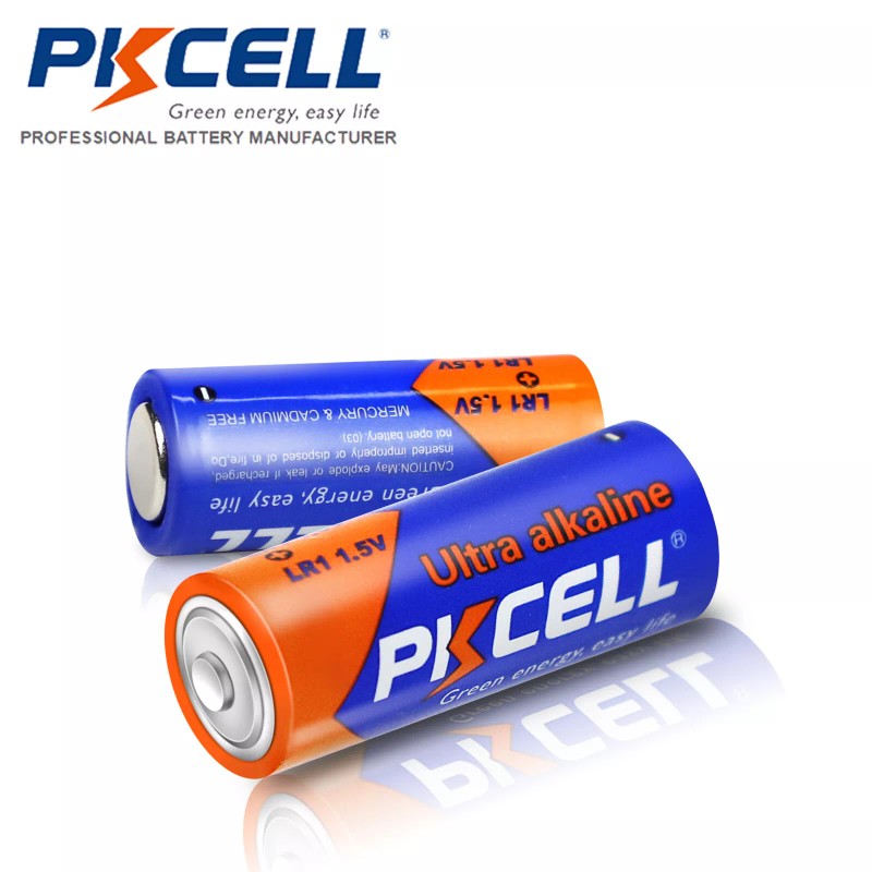 PKCELL Size N Batteries LR1 E90 MN9100 910A 1.5V Alkaline