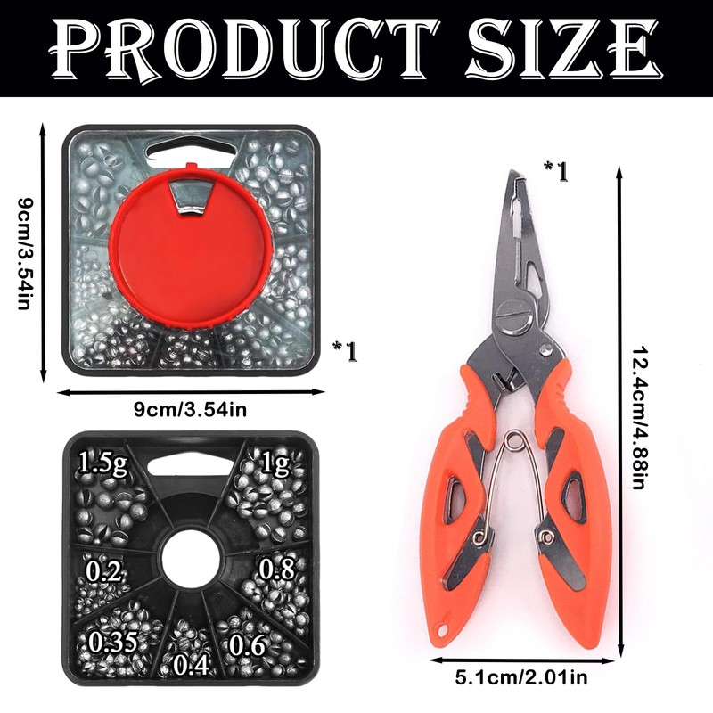 180 Pcs split shot fishing weights