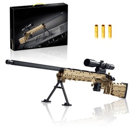 CASEIER CASEIER 1086 Pieces Model Gun Building Blocks Set - 1:1 M24 Building Bricks Collection - Shootable and Gift for Christmas Collectible Surprises