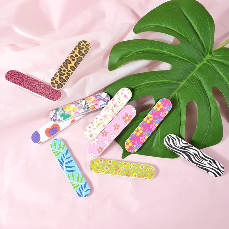 20 Pieces Colorful Mini Nail Files Double Sided Nail Buffer