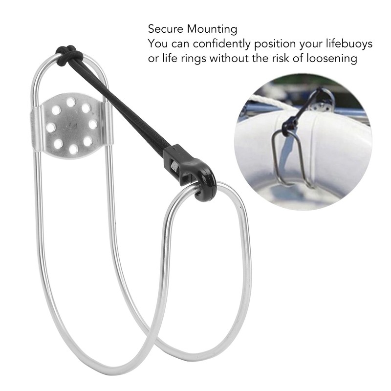 Life Buoy Holder 316 Stainless Steel Mirror Polished 131mm Width