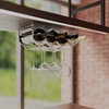 Wallniture Piccola Under Cabinet Wine Rack & Glasses Holder Kitchen