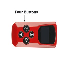 Baceyong 1 x 4 Button Remote Control for Auxiliary Heater - Red
