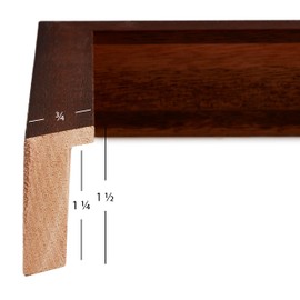 Craig Frames Farmhouse Essentials Tall, 18x22 Picture Frame, Walnut Brown