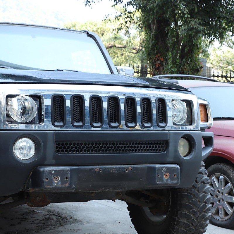 PIUGILH Front Bumper Grill Inserts Mesh Cover Compatible with Hummer