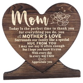 Touching Poem for Mother Gifts from Daughter/Son, Wood Sign, Gift Wood Heart, Wood Signs Quote for Crafts, Unique Gift Idea for Mom, Mom Plaque, Meaningful Gifts for Mom, Birthday Mothers Day Gift