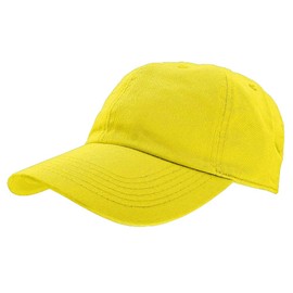 Gelante Baseball Caps Dad Hats 100% Cotton Polo Style Plain Blank Adjustable Size. 1834-Yellow-1PC