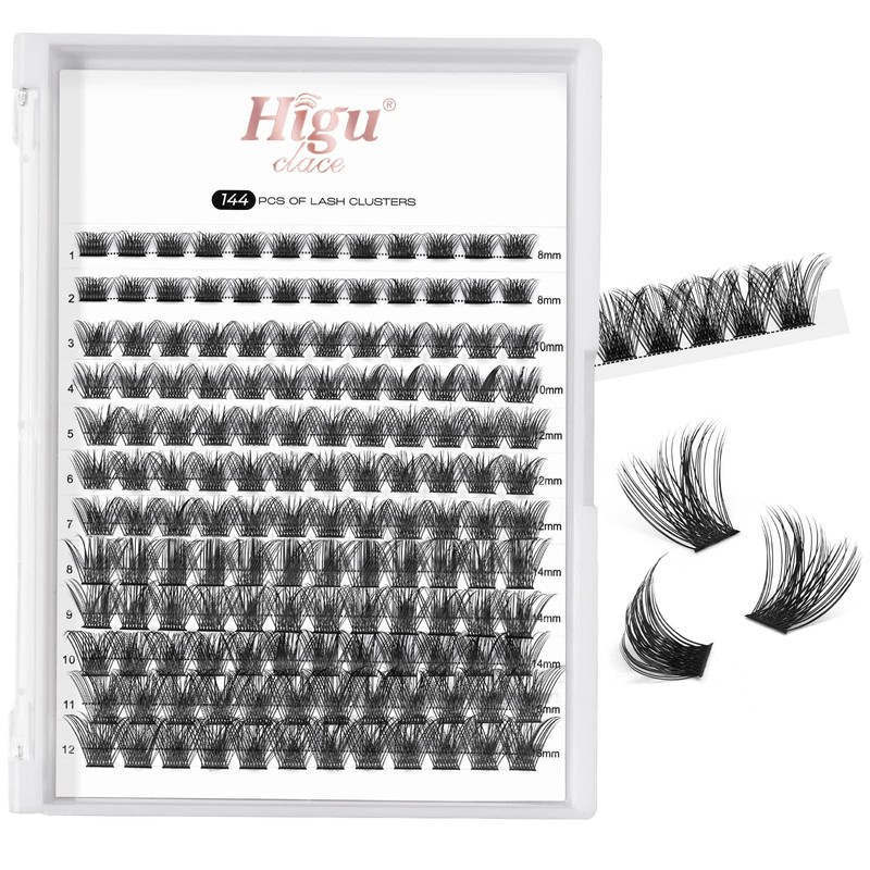 Lash Clusters DIY Eyelash Extensions 144 Pcs Cluster Eyelash Extensions