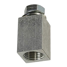 The Light Source 1/2 inch Pipe to 1/2 inch Bolt Adapter, Mill, Silver