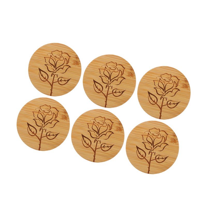 6Pcs Jar Wood Lid Set Easy to Clean Storage Jar