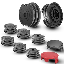 Aohuyergai Grass Trimmer Line Diameter 1.6 mm Length 6.1 m, Suitable for Bosch Cordless Grass Trimmer Art 30-36 Li, Type 24/24+/27/27+/30/30+, Advanced Grasscut36 (8 Thread Spools + 2 Spool Lids)