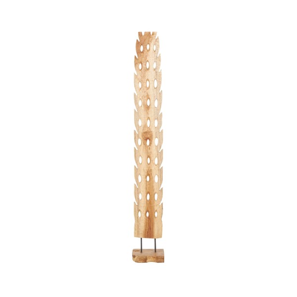 Deco 79 Teak Wood Abstract Handmade Decorative Sculpture Tall Floor