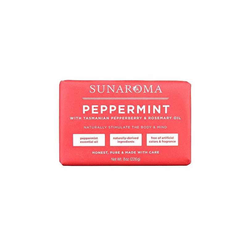 SUNAROMA Soap - 8.5oz (Peppermint Oil & Rosemary)