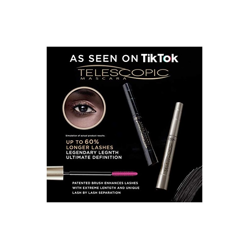 LOréal Paris - Máscara alargadora original telescópica Makeup, color negro