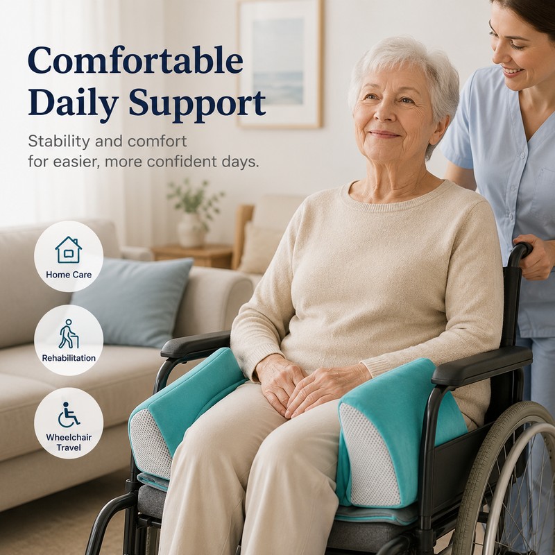 Wheelchair Side Support Pillow for Posture – Polyester Back Cushion