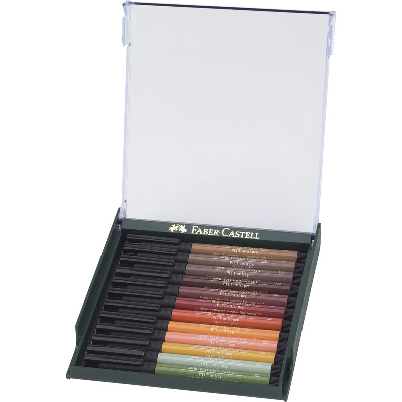 Faber-Castell Autumn Colours Pitt Brush Pen (Pack of 12)