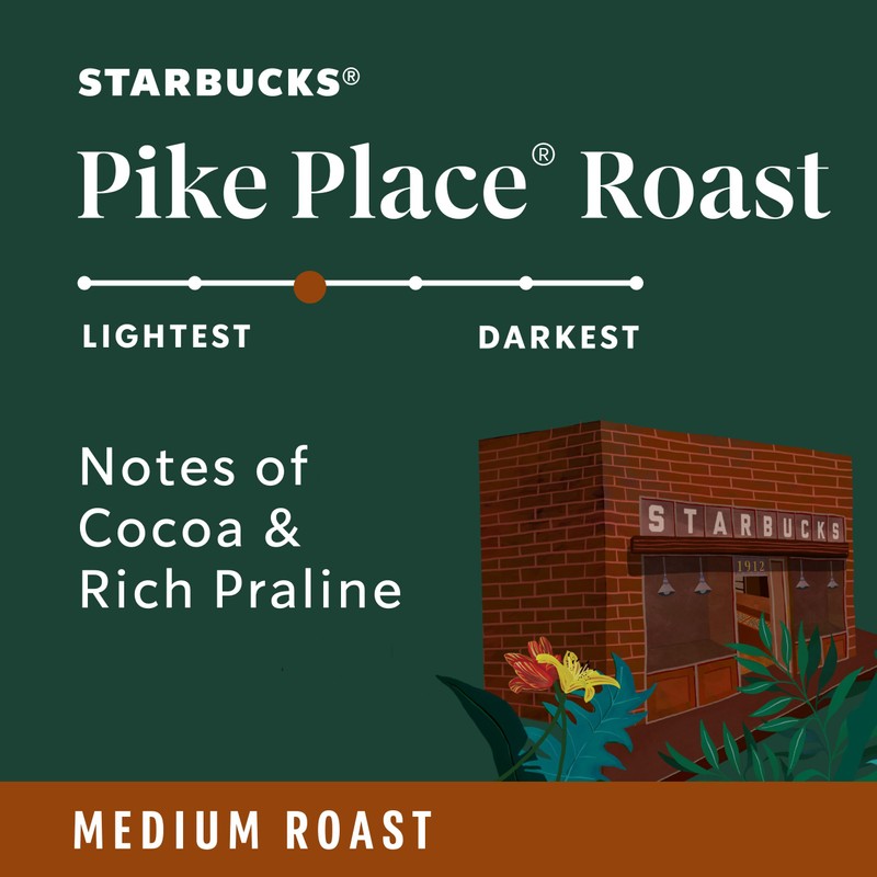 Starbucks Whole Bean Coffee, Medium Roast Coffee, Pike Place Roast,
