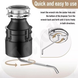 Haiouus Garbage Disposal Wrench, Allen Wrench Tool Compatible Silver