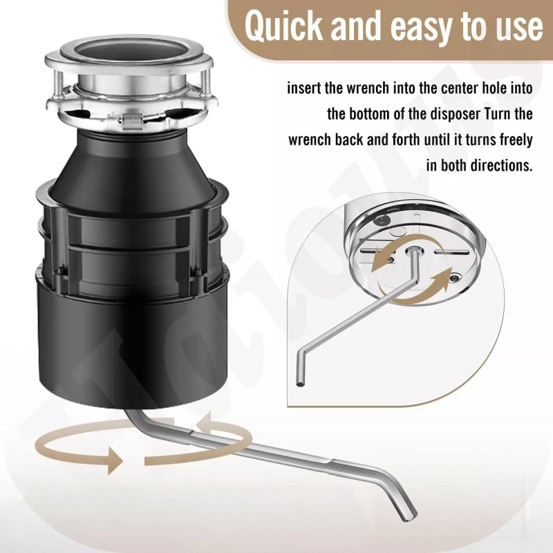 Haiouus Garbage Disposal Wrench, Allen Wrench Tool Compatible Silver