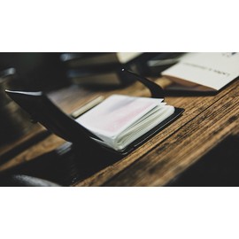 TCC Multi Packet Black Leather Card Holder Folder - Protect Your Packet Magic Tricks