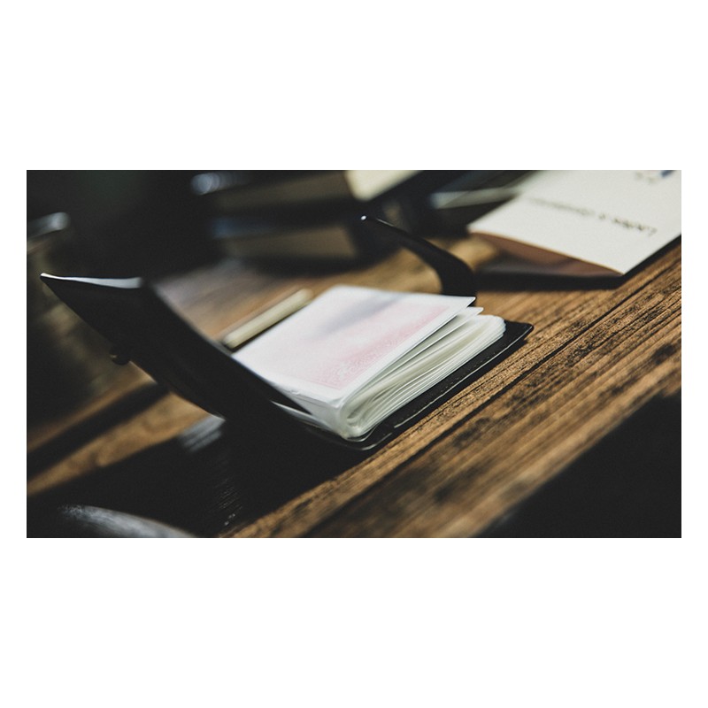 TCC Multi Packet Black Leather Card Holder Folder - Protect