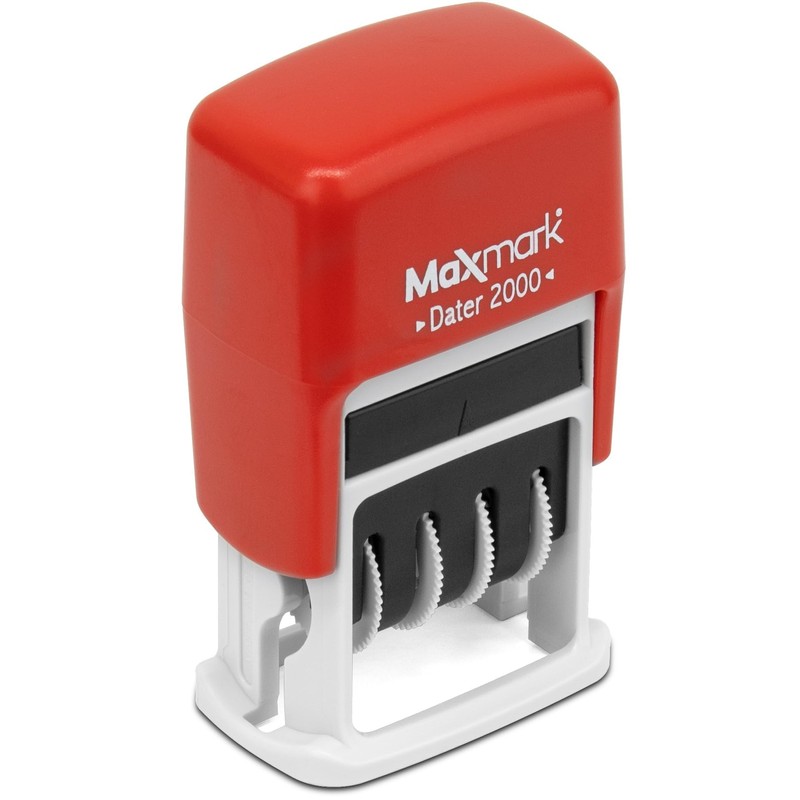 MaxMark 2000 Dater Self Inking Date Stamp - Red