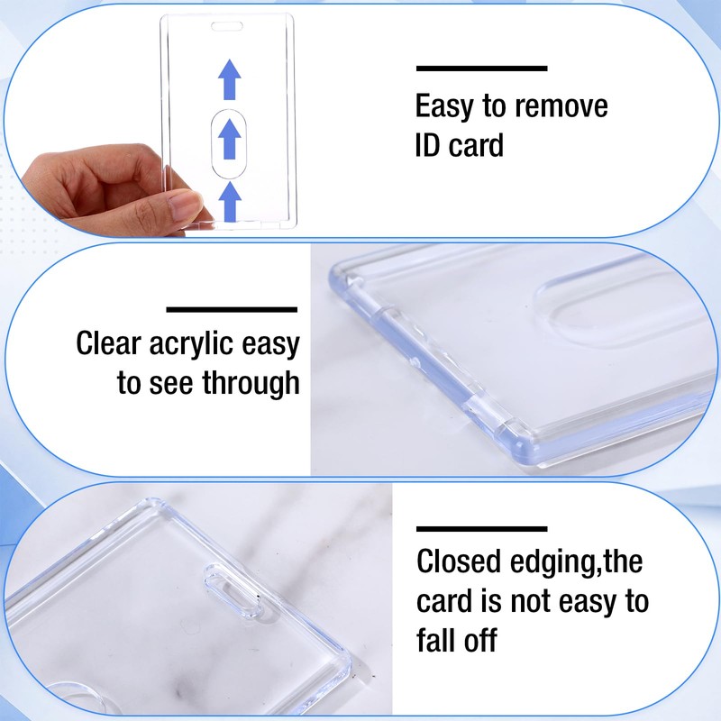 Geyoga 35 Pcs Badge Holders Kit Lanyards for ID Badges