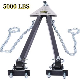 Unbranded Adjustable Towing Bar Bumper Mount w/ 2X Chains Universal Towing Bar 5000 LBS