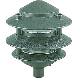 Sea Gull Lighting 9226-95 Single-Light Outdoor Path Fixture with Clear Glass, Emerald Green