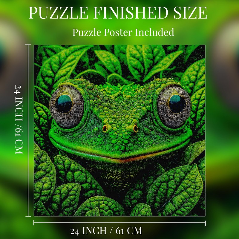 Bgraamiens 1000 Piece Frog Camouflage Wild Animal Puzzle, Expert Level,
