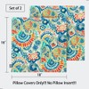 Magpie Fabrics Patio Pillow Covers ONLY 18"x18", Set of 2,