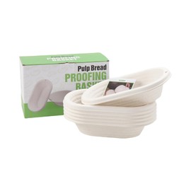 Bread Basket Set of 6 Oval Banneton Bread Baking Basket 24.5 cm Oval